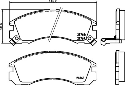 Комплект тормозных колодок HELLA 8DB 355 024-561