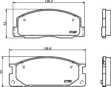 Комплект тормозных колодок HELLA 8DB 355 029-781