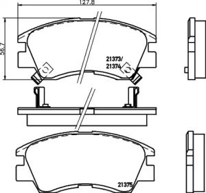 Комплект тормозных колодок HELLA 8DB 355 024-051