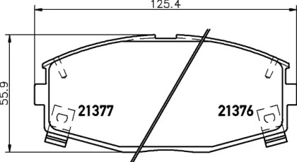 Комплект тормозных колодок HELLA 8DB 355 006-241