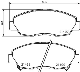 Комплект тормозных колодок HELLA 8DB 355 029-121