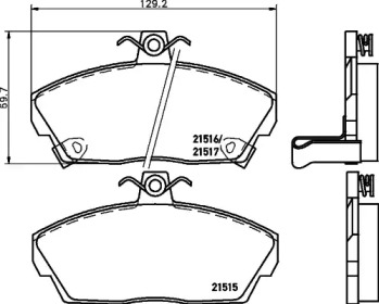 Комплект тормозных колодок HELLA 8DB 355 018-031