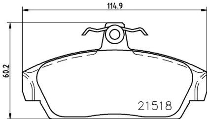 Комплект тормозных колодок HELLA 8DB 355 018-081