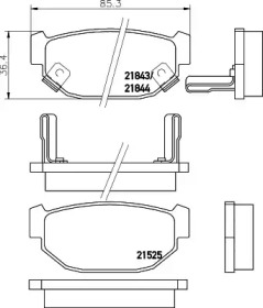 Комплект тормозных колодок HELLA 8DB 355 016-481