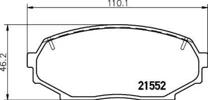 Комплект тормозных колодок HELLA 8DB 355 016-821