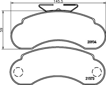 Комплект тормозных колодок HELLA 8DB 355 019-101