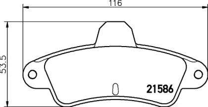 Комплект тормозных колодок HELLA 8DB 355 019-121