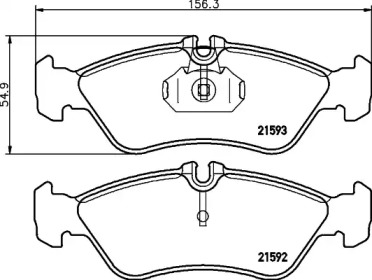 Комплект тормозных колодок HELLA 8DB 355 008-161