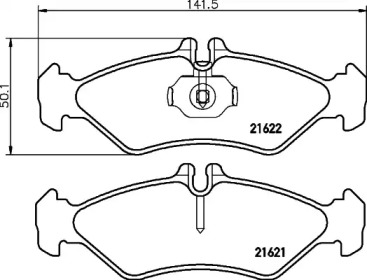 Комплект тормозных колодок HELLA 8DB 355 008-341