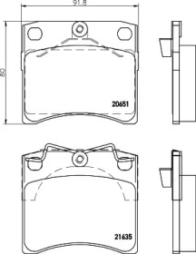 Комплект тормозных колодок HELLA 8DB 355 018-381