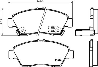 Комплект тормозных колодок HELLA 8DB 355 024-531