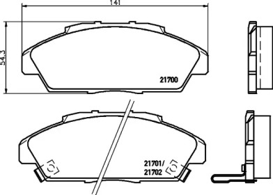 Комплект тормозных колодок HELLA 8DB 355 027-221