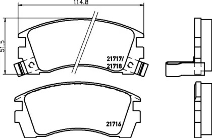 Комплект тормозных колодок HELLA 8DB 355 030-591