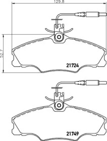 Комплект тормозных колодок HELLA 8DB 355 018-201