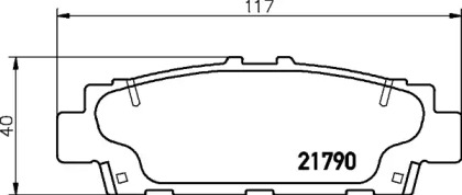 Комплект тормозных колодок HELLA 8DB 355 029-391