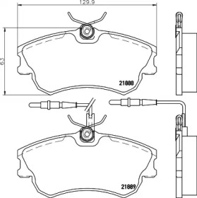 Комплект тормозных колодок HELLA 8DB 355 019-261