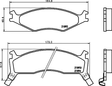 Комплект тормозных колодок HELLA 8DB 355 017-301