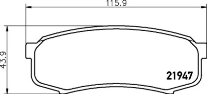 Комплект тормозных колодок HELLA 8DB 355 024-591