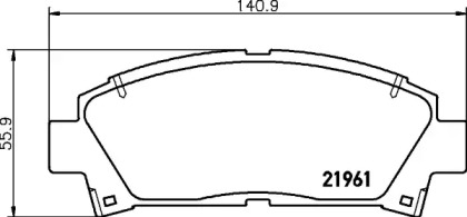 Комплект тормозных колодок HELLA 8DB 355 016-721