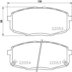 Комплект тормозных колодок HELLA 8DB 355 021-991