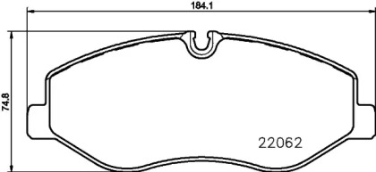 Комплект тормозных колодок HELLA 8DB 355 021-961