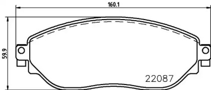 Комплект тормозных колодок, дисковый тормоз HELLA 8DB 355 021-891