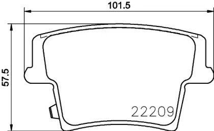 Комплект тормозных колодок HELLA 8DB 355 023-101