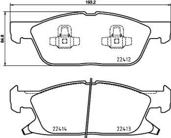 Комплект тормозных колодок HELLA 8DB 355 024-981