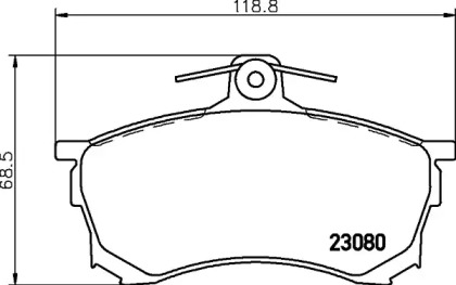 Комплект тормозных колодок HELLA 8DB 355 016-671