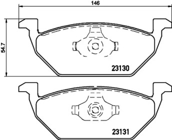 Комплект тормозных колодок HELLA 8DB 355 023-721