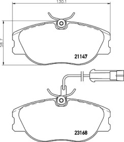 Комплект тормозных колодок HELLA 8DB 355 018-181