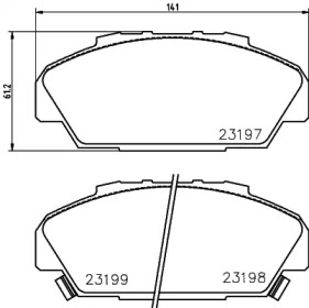 Комплект тормозных колодок HELLA 8DB 355 016-851