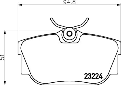 Комплект тормозных колодок HELLA 8DB 355 018-581