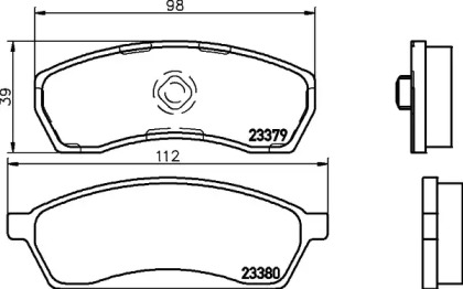 Комплект тормозных колодок HELLA 8DB 355 014-011