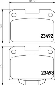 Комплект тормозных колодок HELLA 8DB 355 006-631