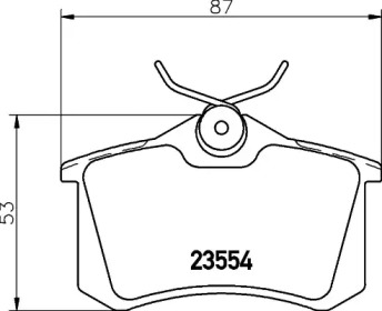 Комплект тормозных колодок HELLA 8DB 355 023-791