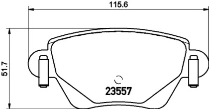 Комплект тормозных колодок HELLA 8DB 355 023-901