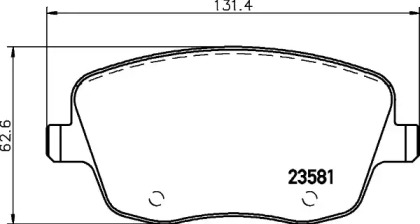 Комплект тормозных колодок HELLA 8DB 355 018-801