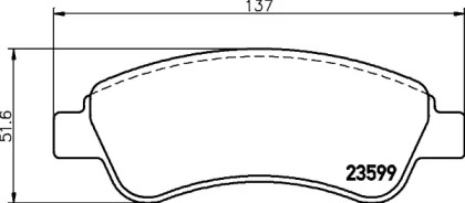 Комплект тормозных колодок HELLA 8DB 355 018-861