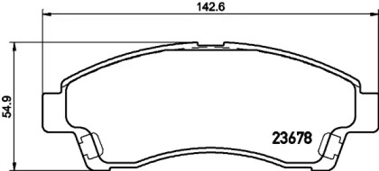 Комплект тормозных колодок HELLA 8DB 355 020-461