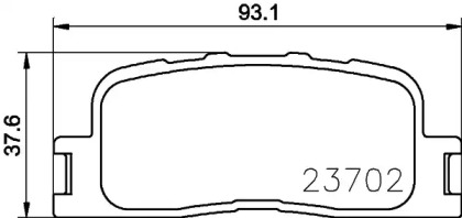 Комплект тормозных колодок HELLA 8DB 355 024-851