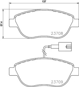 Комплект тормозных колодок HELLA 8DB 355 015-791