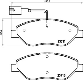 Комплект тормозных колодок HELLA 8DB 355 020-561