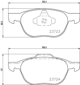 Комплект тормозных колодок HELLA 8DB 355 023-851