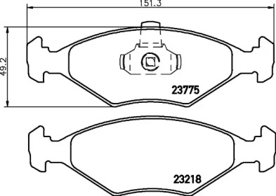 Комплект тормозных колодок HELLA 8DB 355 023-811