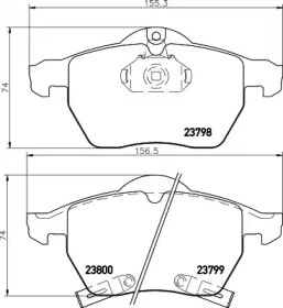 Комплект тормозных колодок HELLA 8DB 355 009-011