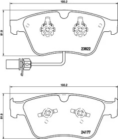 Комплект тормозных колодок HELLA 8DB 355 020-441