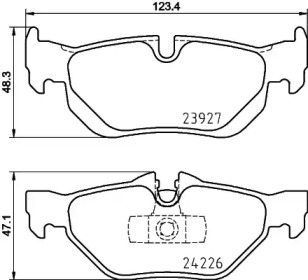 Комплект тормозных колодок HELLA 8DB 355 026-051