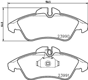 Комплект тормозных колодок HELLA 8DB 355 014-481