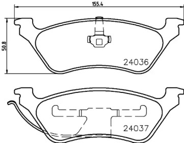 Комплект тормозных колодок HELLA 8DB 355 023-111